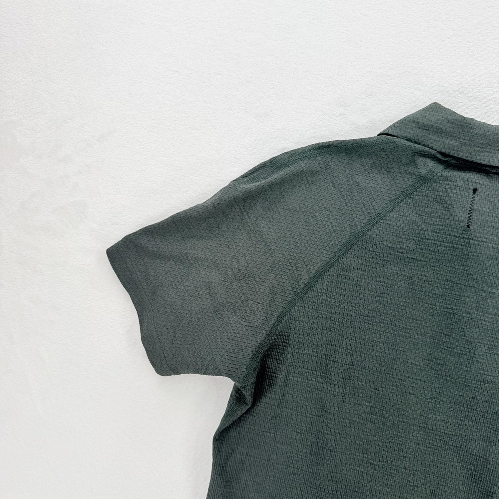 Reigning Champ Polo Shirt Mens Small Green Textured Knit Performance Canada - Picture 13 of 16